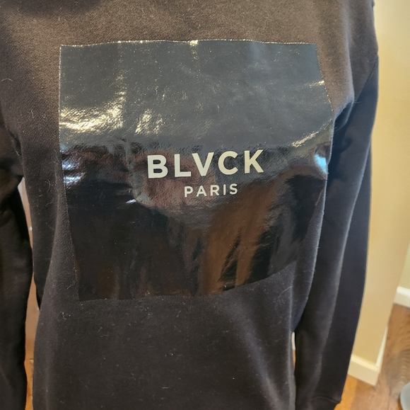 BLVCK Paris Exclusive Square Logo French Terry Cotton Sweatshirt - Picture 3 of 8